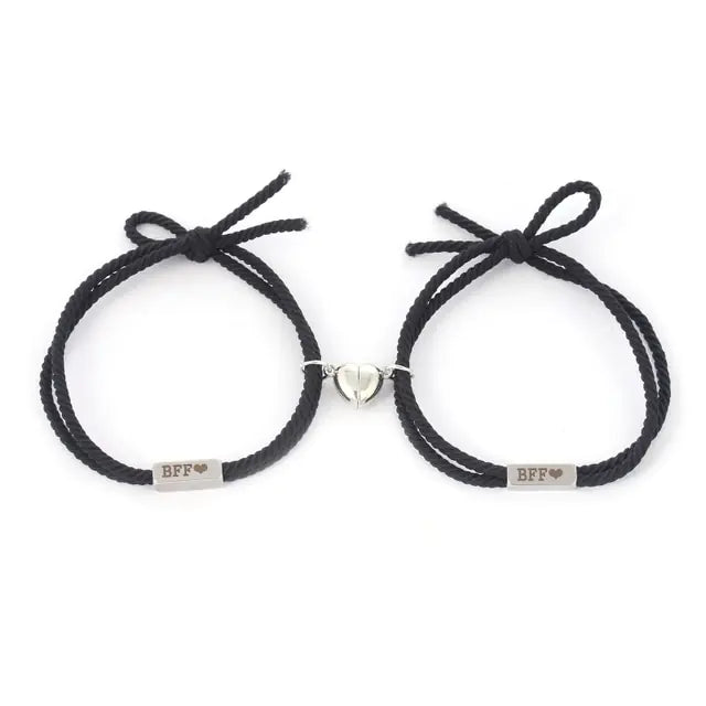 Couple Magnet Hand Woven Rope Bracelets