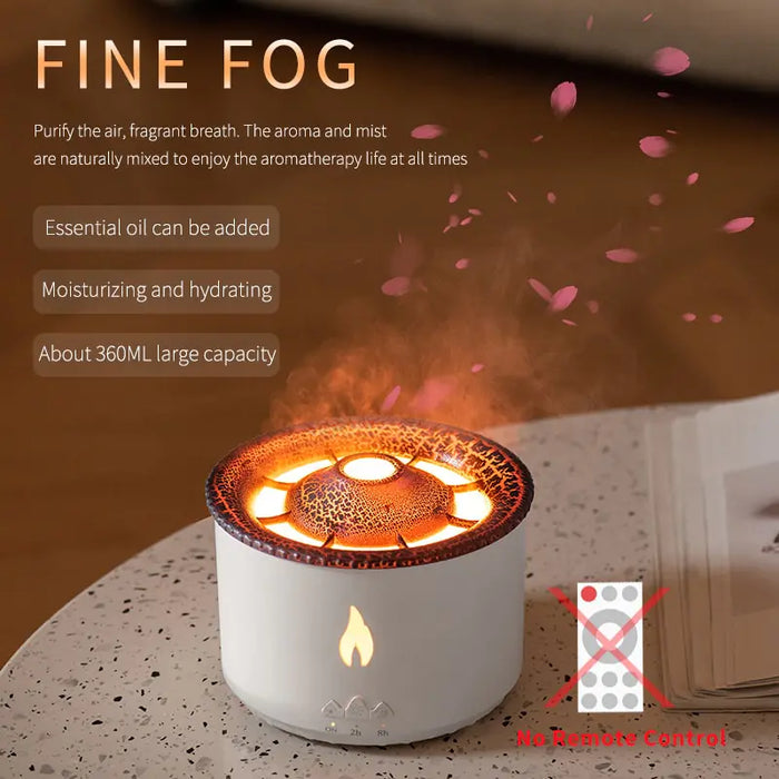 Diffuser Humidifier with Smoke Ring Night Lamp